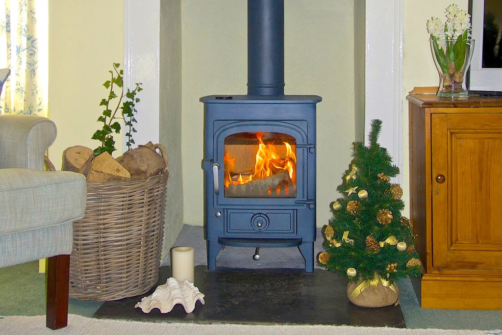 Log burner in the sitting room