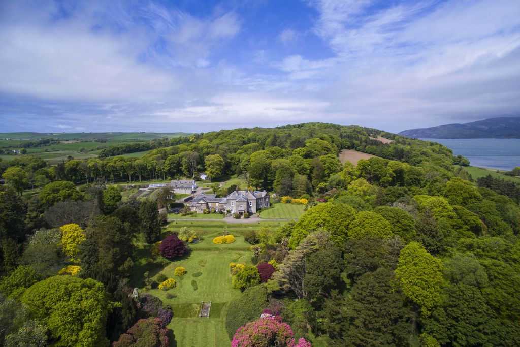 Corsewall Estate Scotland birds eye view of the house and grounds