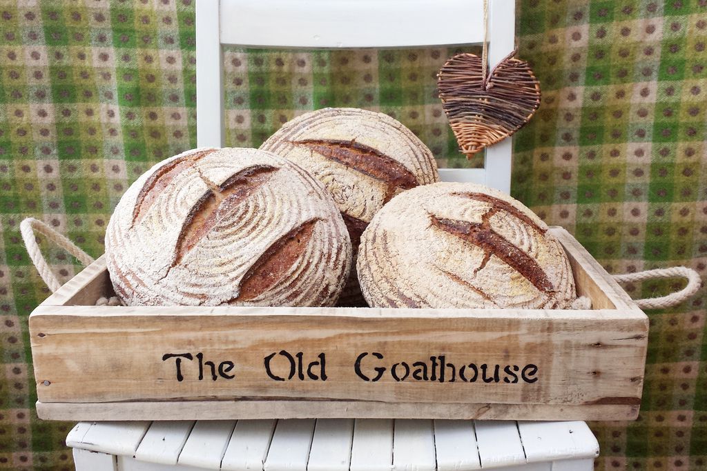 Hamper of freshly baked bread