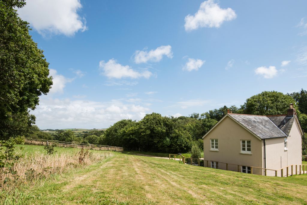 Harraton Cottage Devon, view of the garden