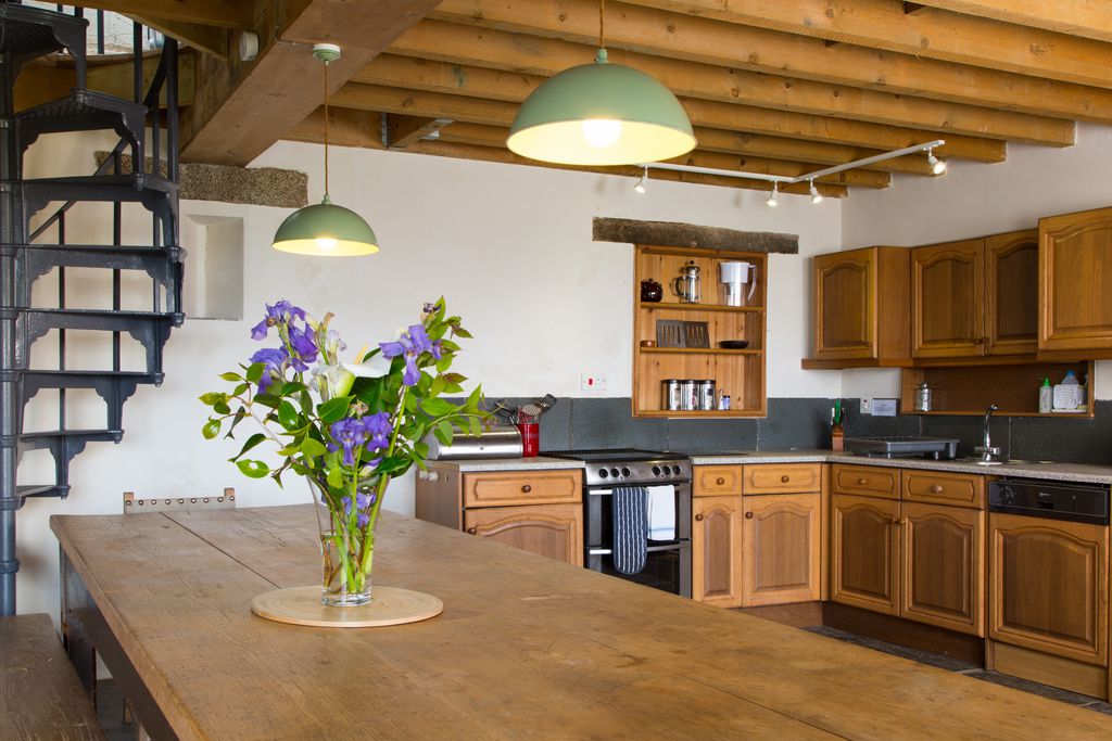 The kitchen at Carswell Cottages