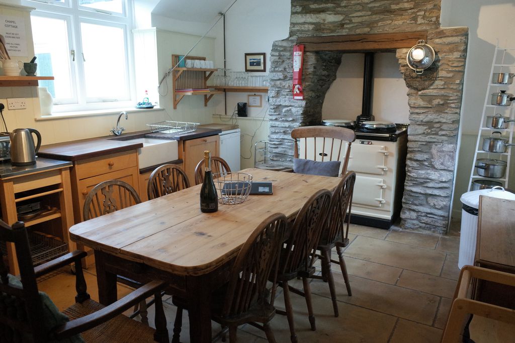 Traditional cottage kitchen with aga