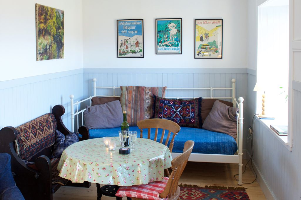 Dining area at Treshnish Farm in Scotland