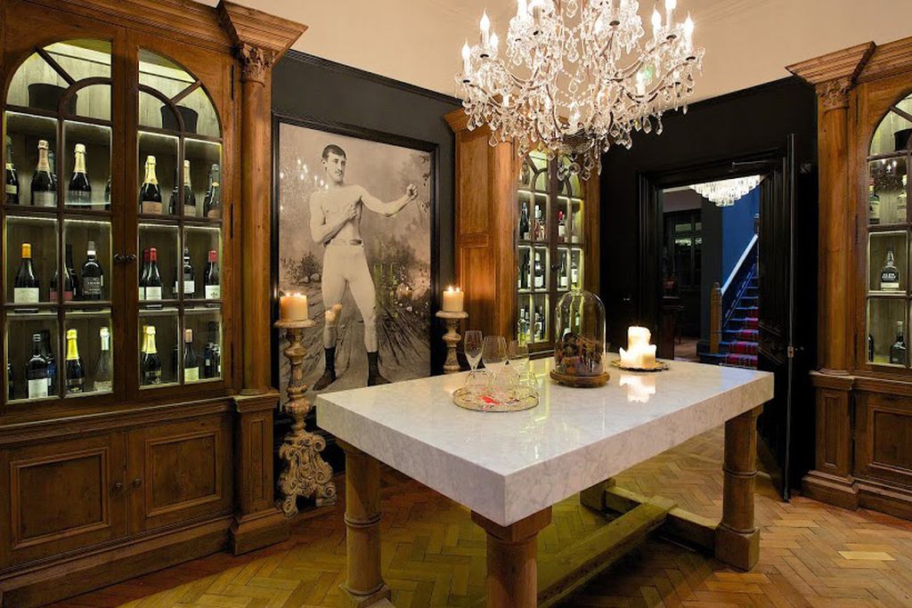 The grand wine room at the hotel