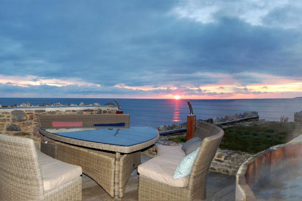 View of the sunset from the terrace