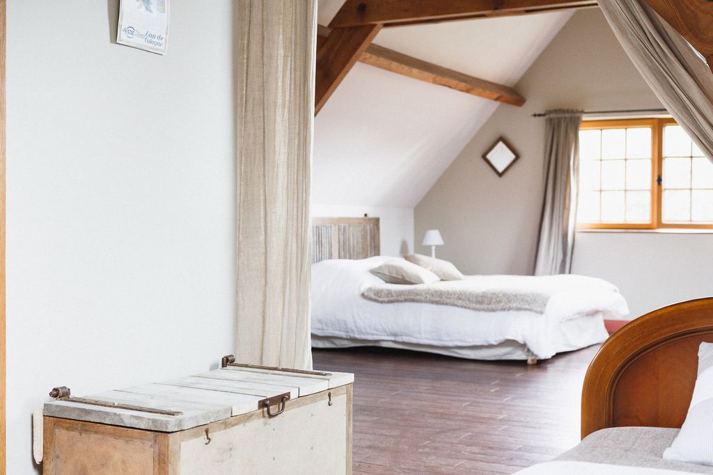 Double bedroom on top floor of La Lévrière