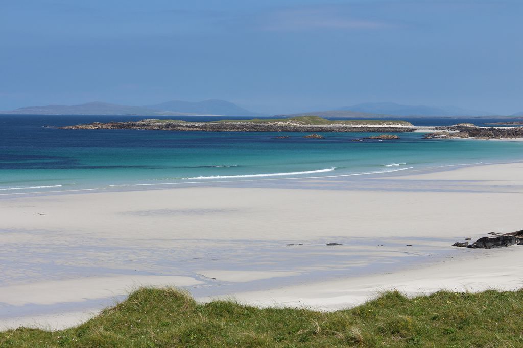 White sands and clear blue sea 