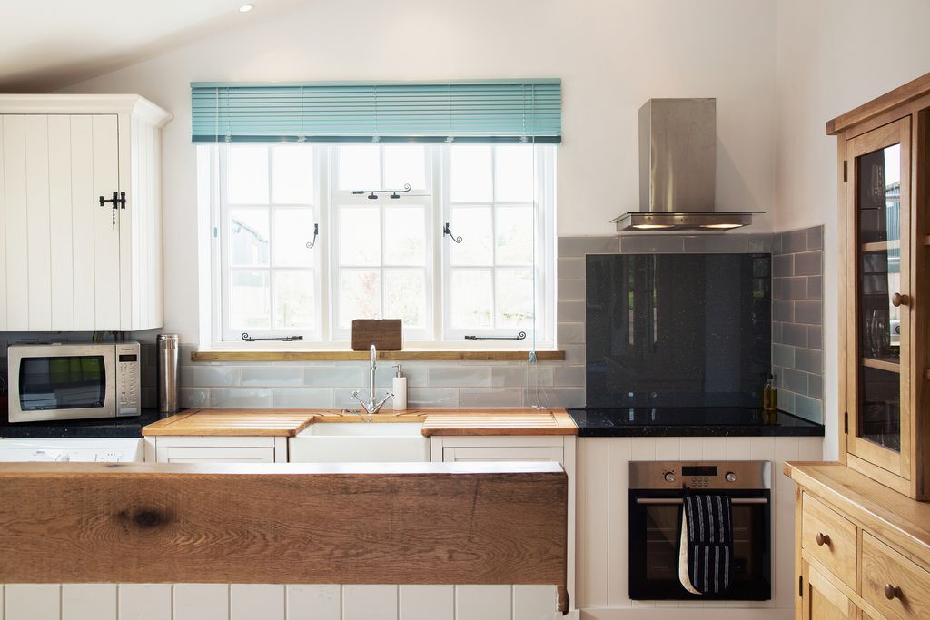 Well lit kitchen area
