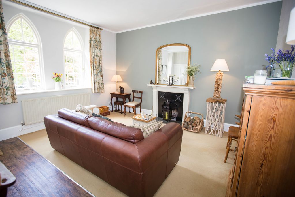 Living room with tea and cakes