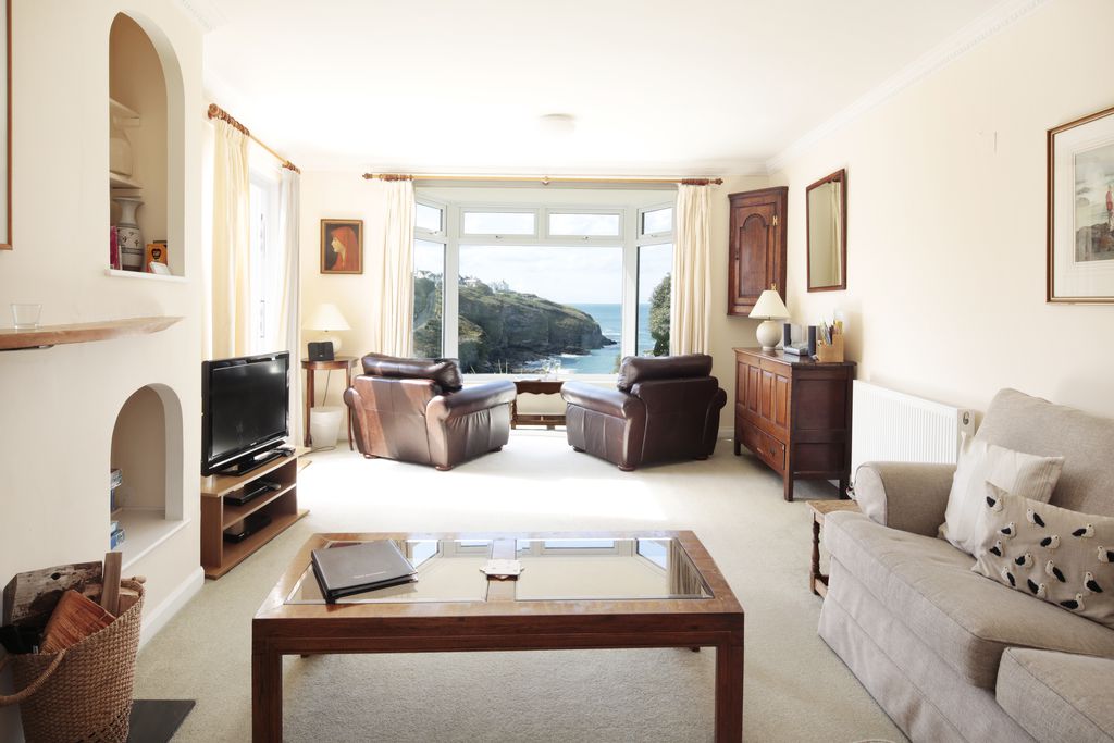 Sitting room with views over the sea