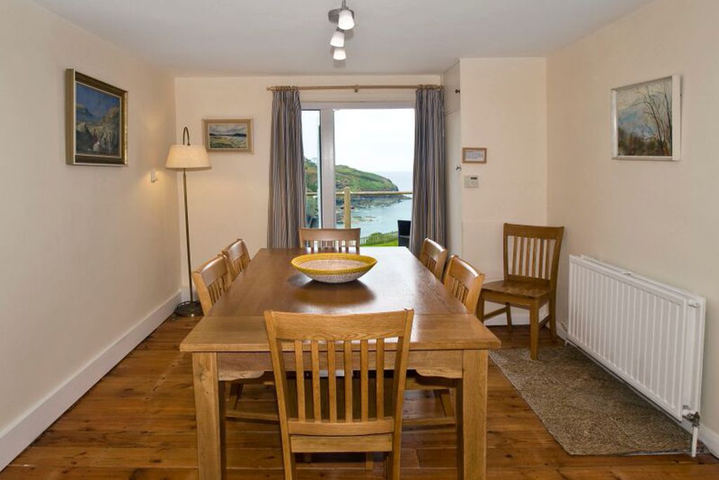 Dining room with doors leading onto the balcony