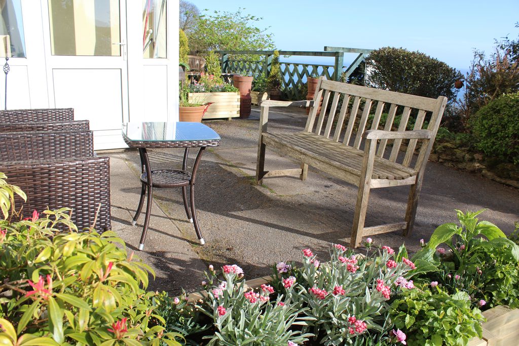 Outside patio with a view