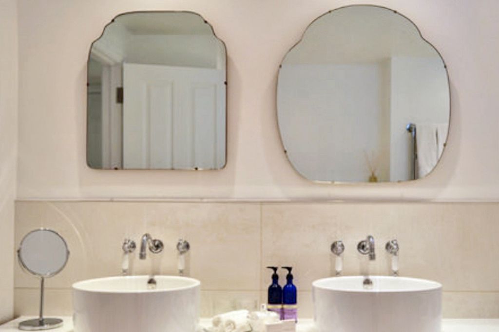 Bathroom with his and her sinks