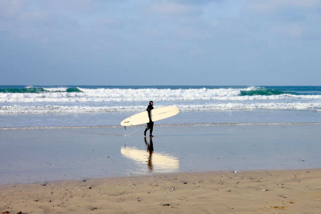 Surfer on the beach