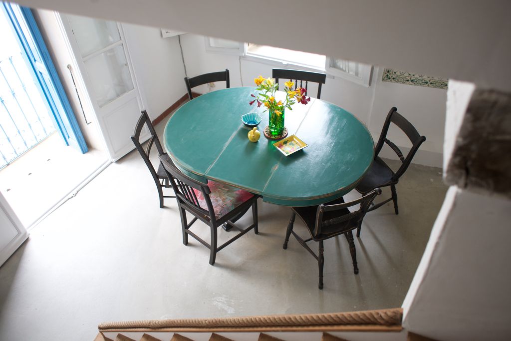 Dining table inside of Chez Armelle & Brigitte
