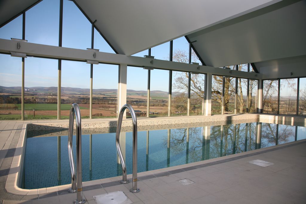 View from the pool onto the countryside