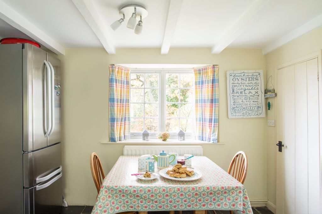 Kitchen with tea and scones 