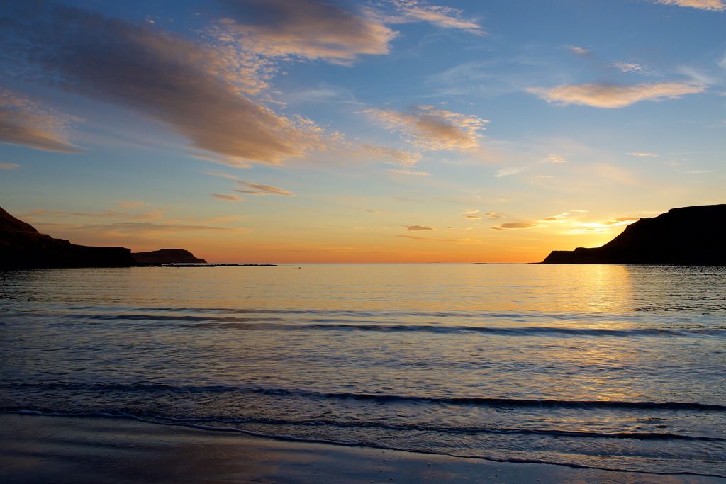 Sunset at Calgary beach in Scotland