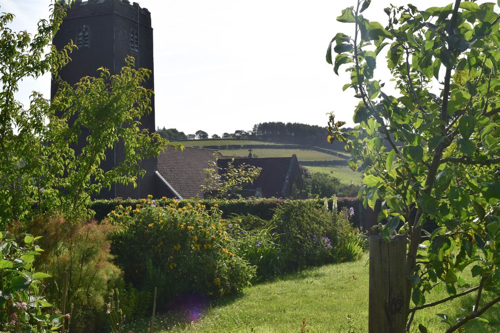 View of the church from the cottages garden