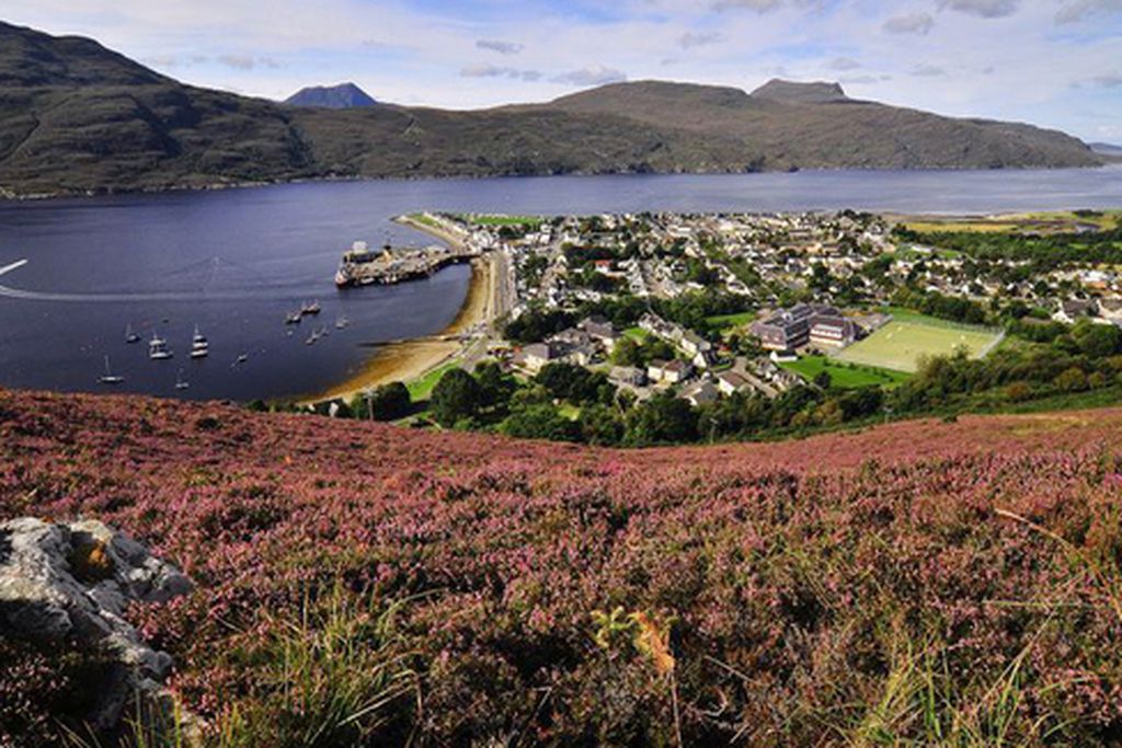 Looking down onto Ullapool