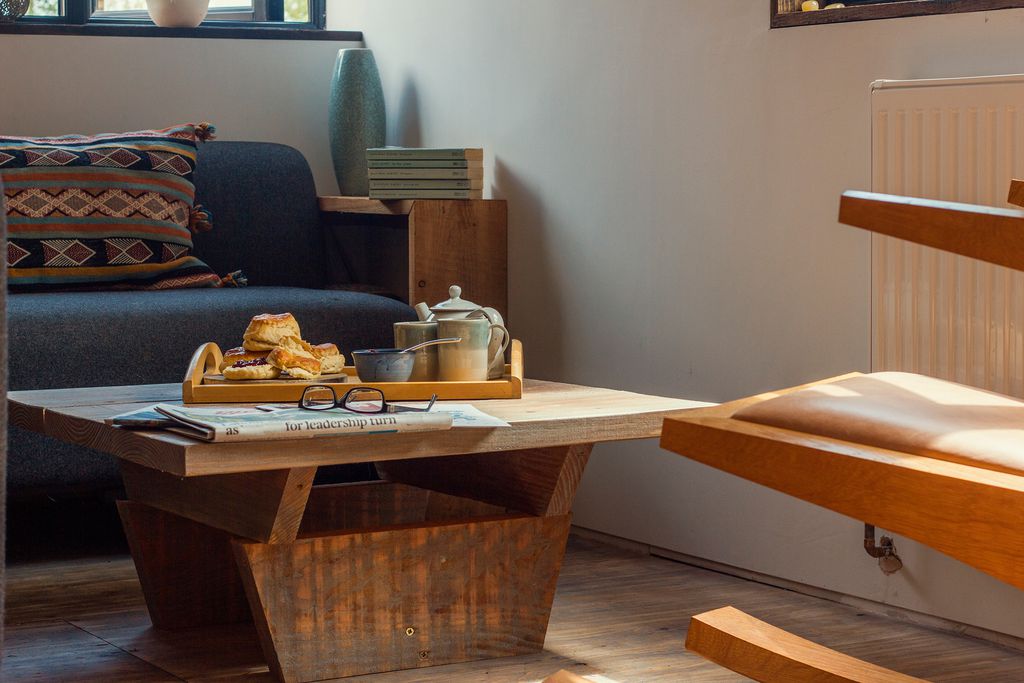 Freshly baked scones sitting on the coffee table in the sitting room