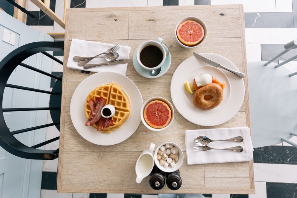 Table set for breakfast