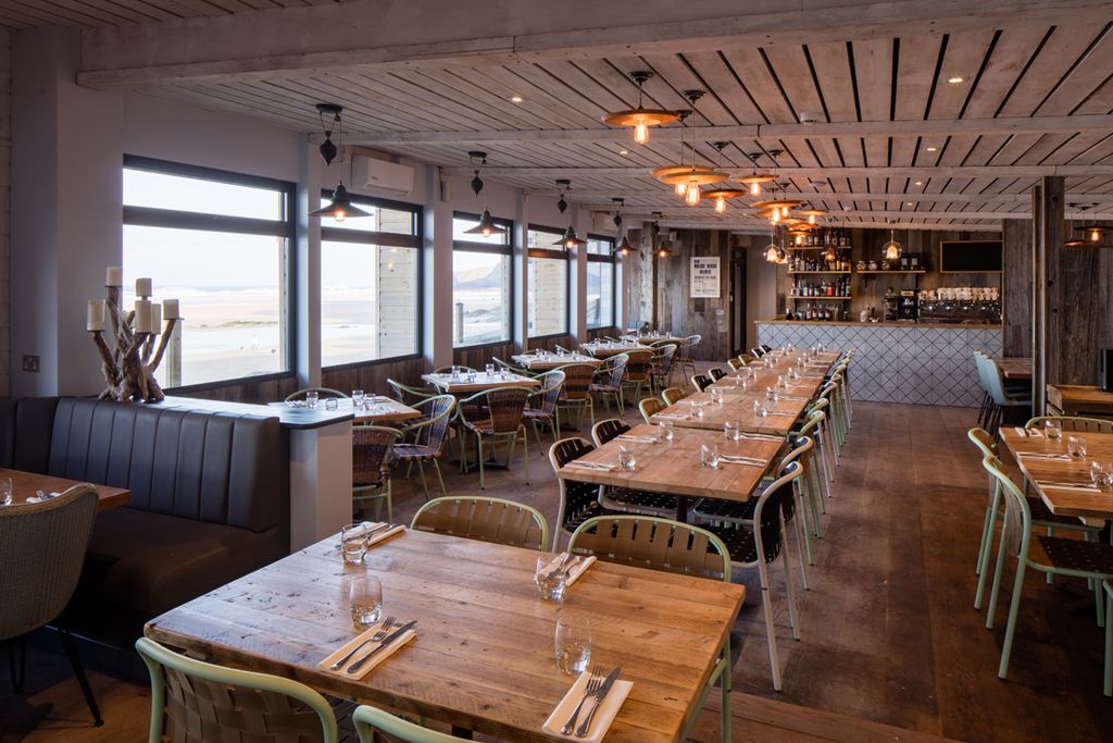 Dining room with sea views