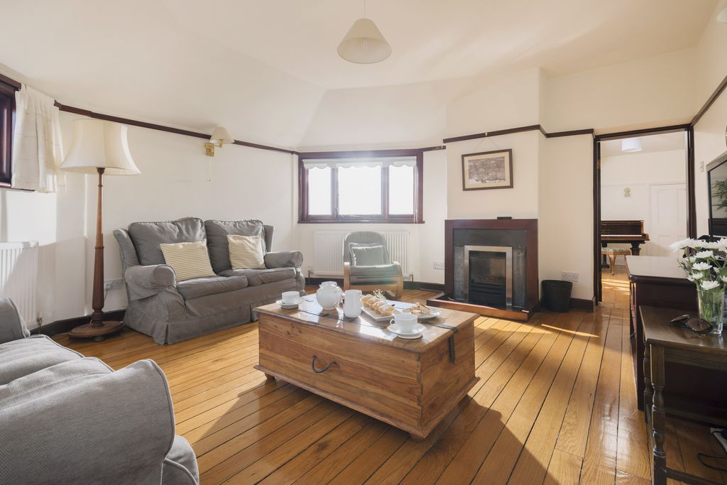 Cosy sitting room at Pentonwarra in Cornwall