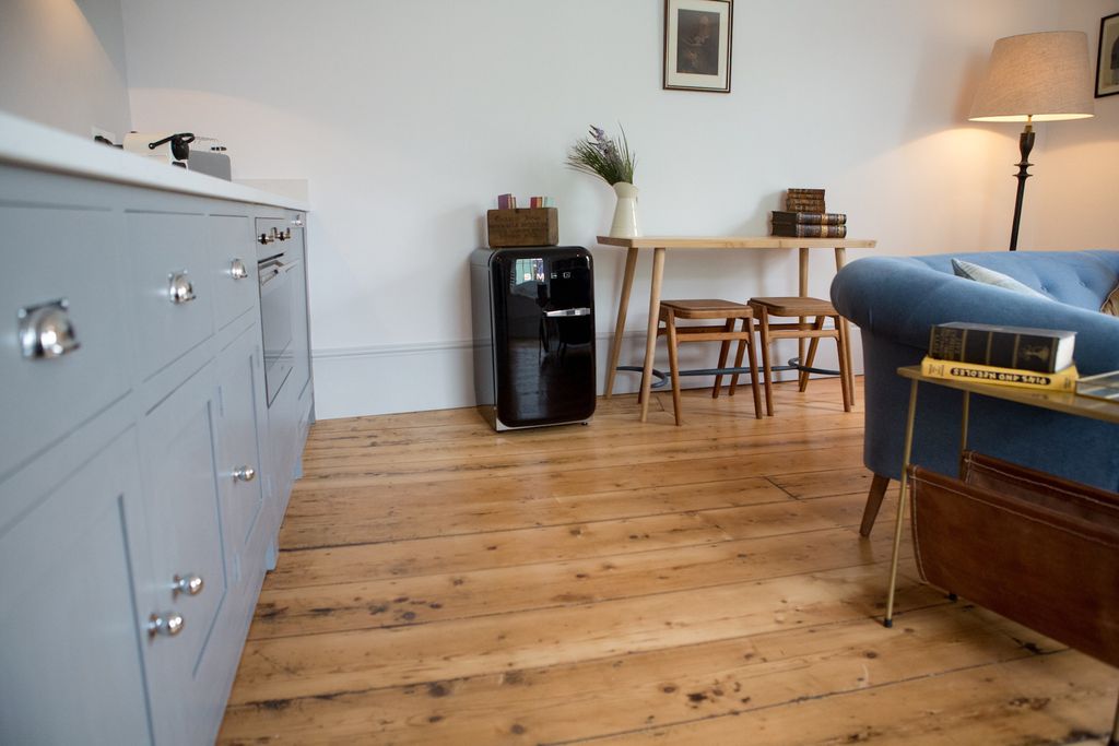 Stylish open plan kitchen and living area