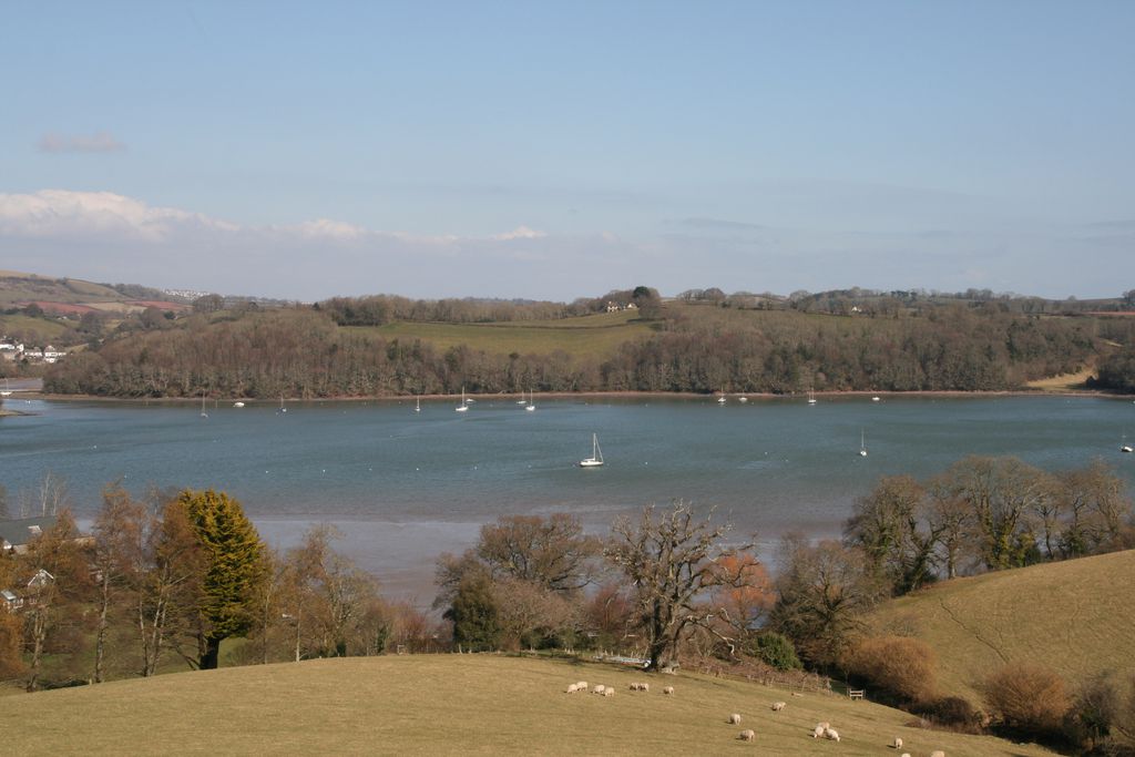 View of the river and sailing boats from the barn