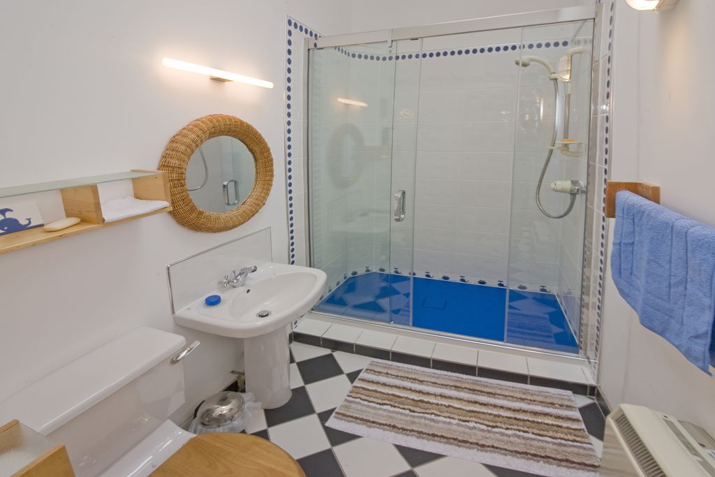 Large family bathroom with double size shower 