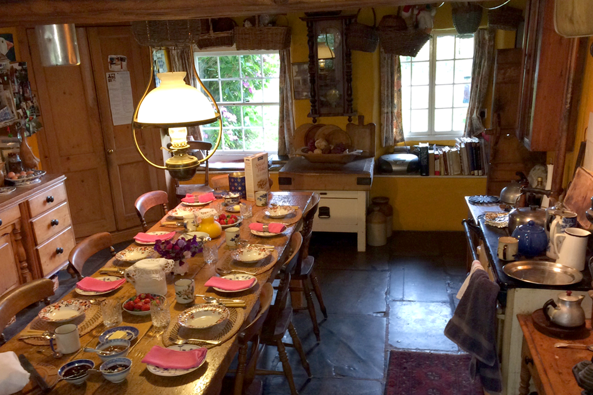 Traditional cottage kitchen with aga