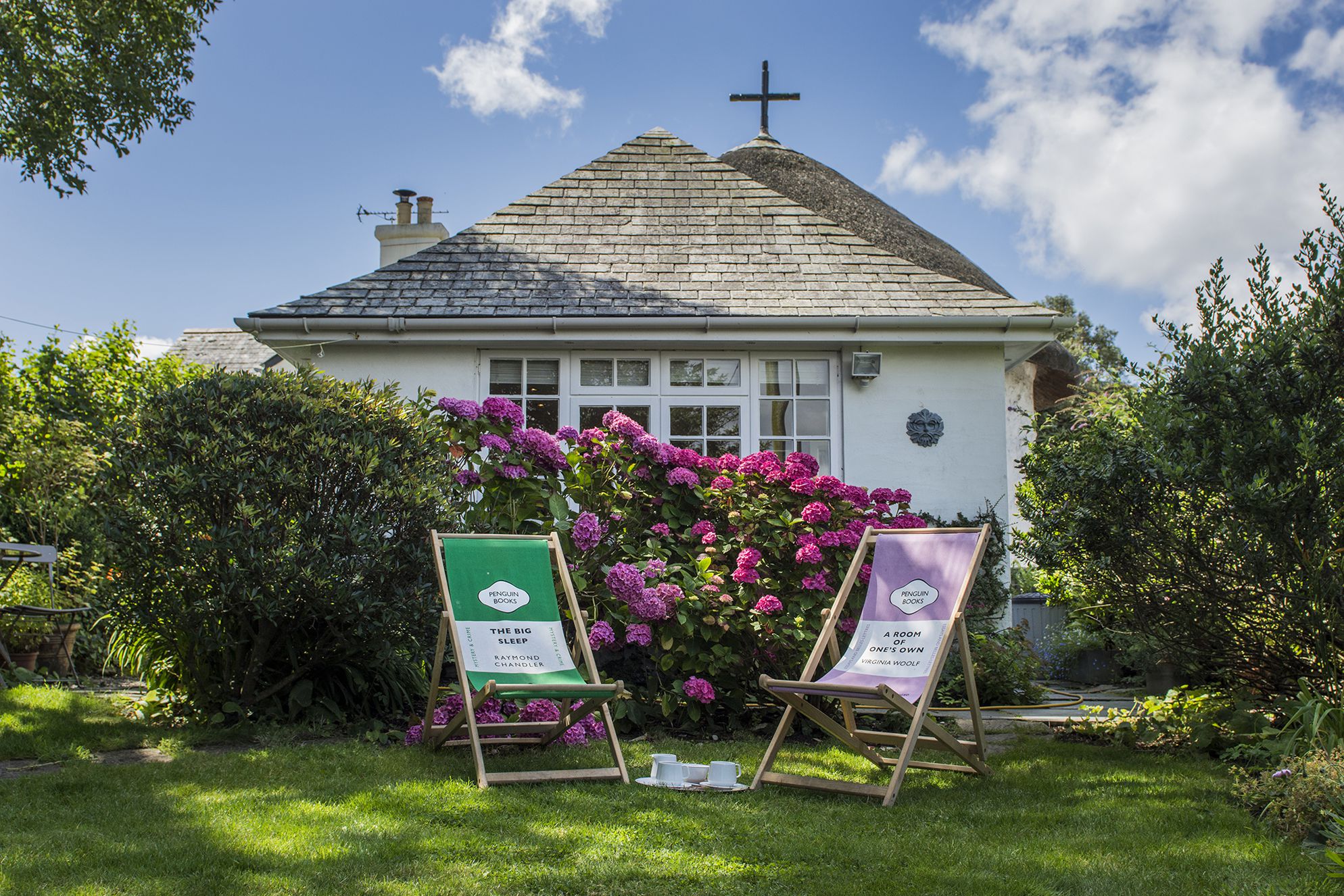 Deckchairs in the sunny garden