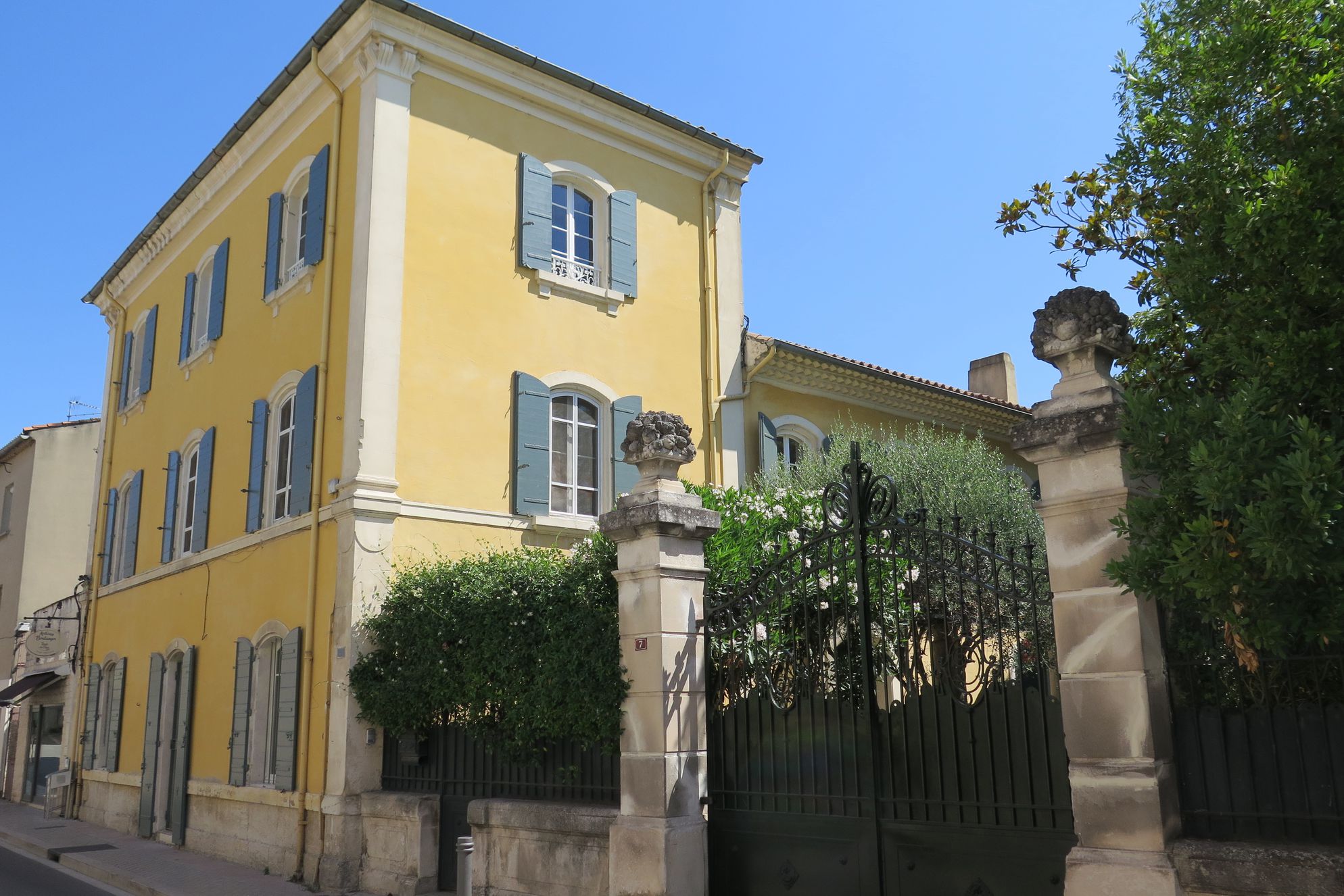 Exterior of Le Mas de Graveson in the small village of Alpilles, France