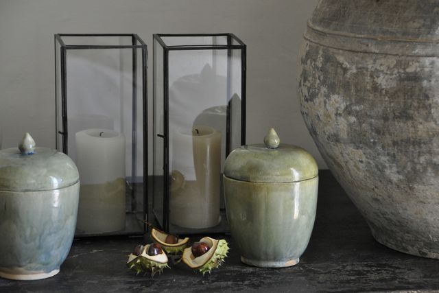 terracotta fromage blanc strainers turn candle holders...(SOLD)