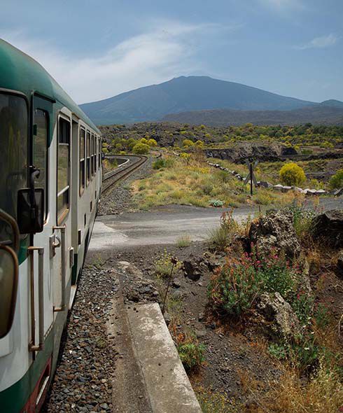 Sicily train journey in Italy