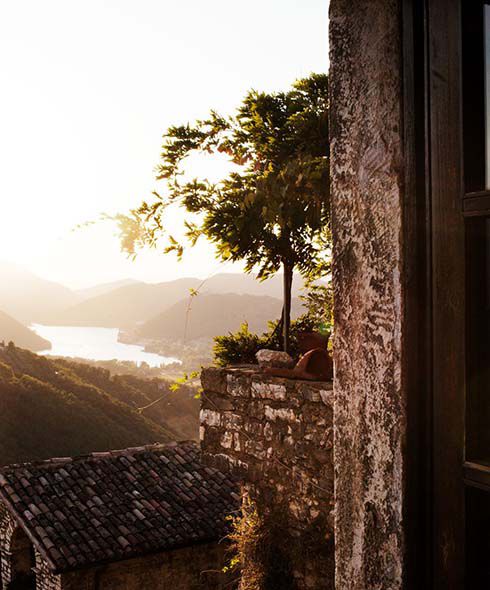 Views over Labro in Italy